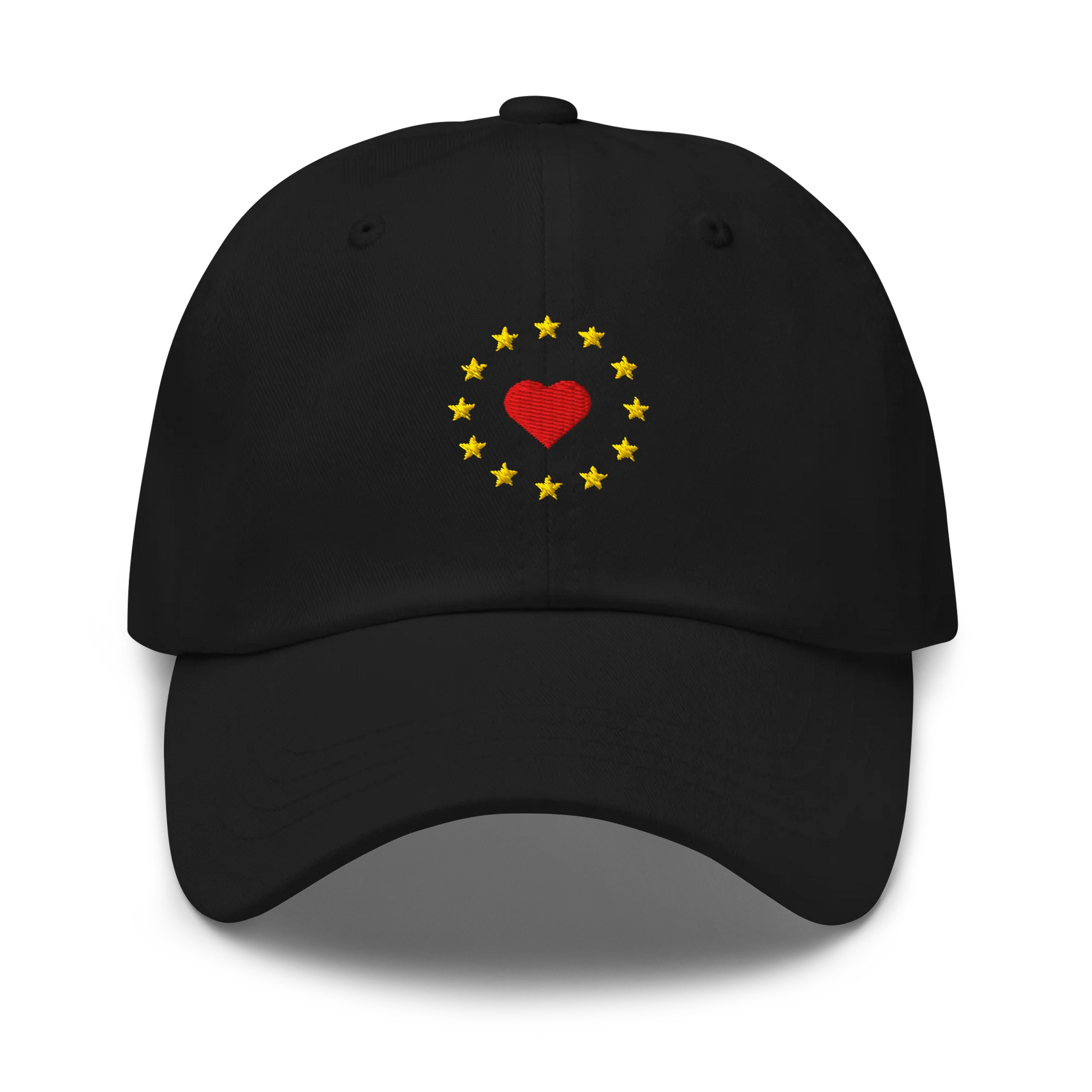 Black "Show the Love for Europe" Cap Front View