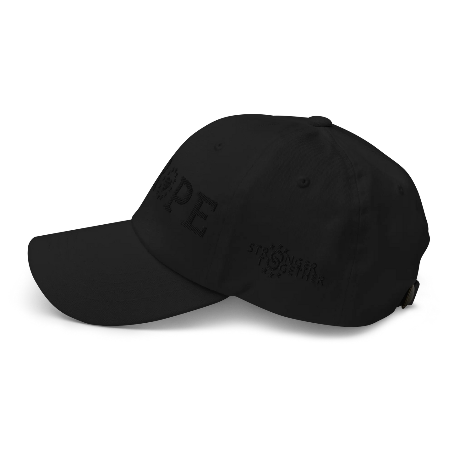 Monochrome Black "EUROPE" Cap with "Show the Love for Europe" emblem Left View