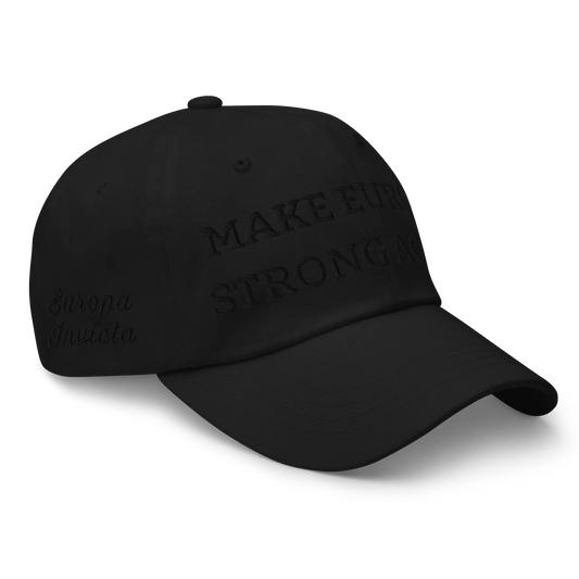 Monochrome Black "Make Europe Strong Again" / MESA Cap Right Front View