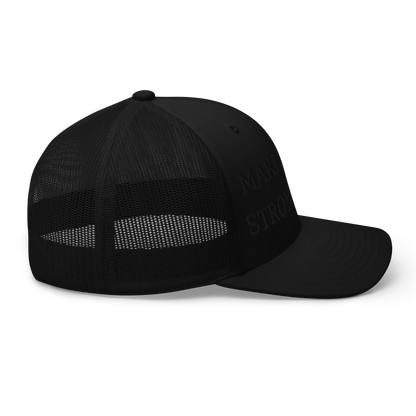 Monochrome Black "Make Europe Strong Again" / MESA Trucker Cap Right View