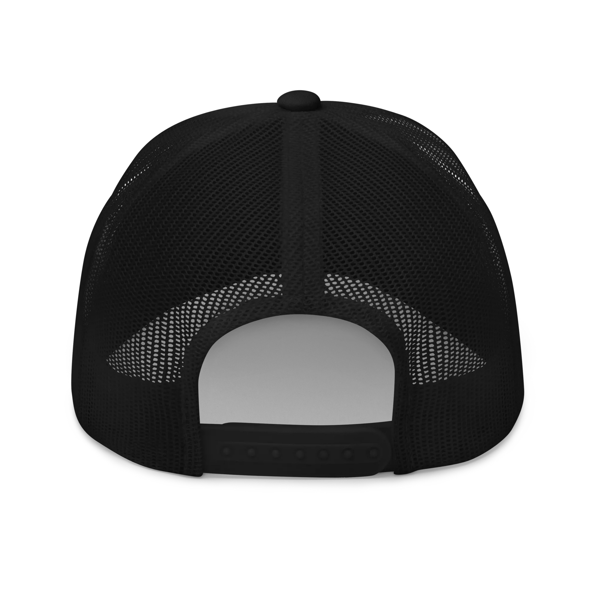 Monochrome Black "Make Europe Strong Again" / MESA Trucker Cap with "Show the Love for Europe" emblem Back View