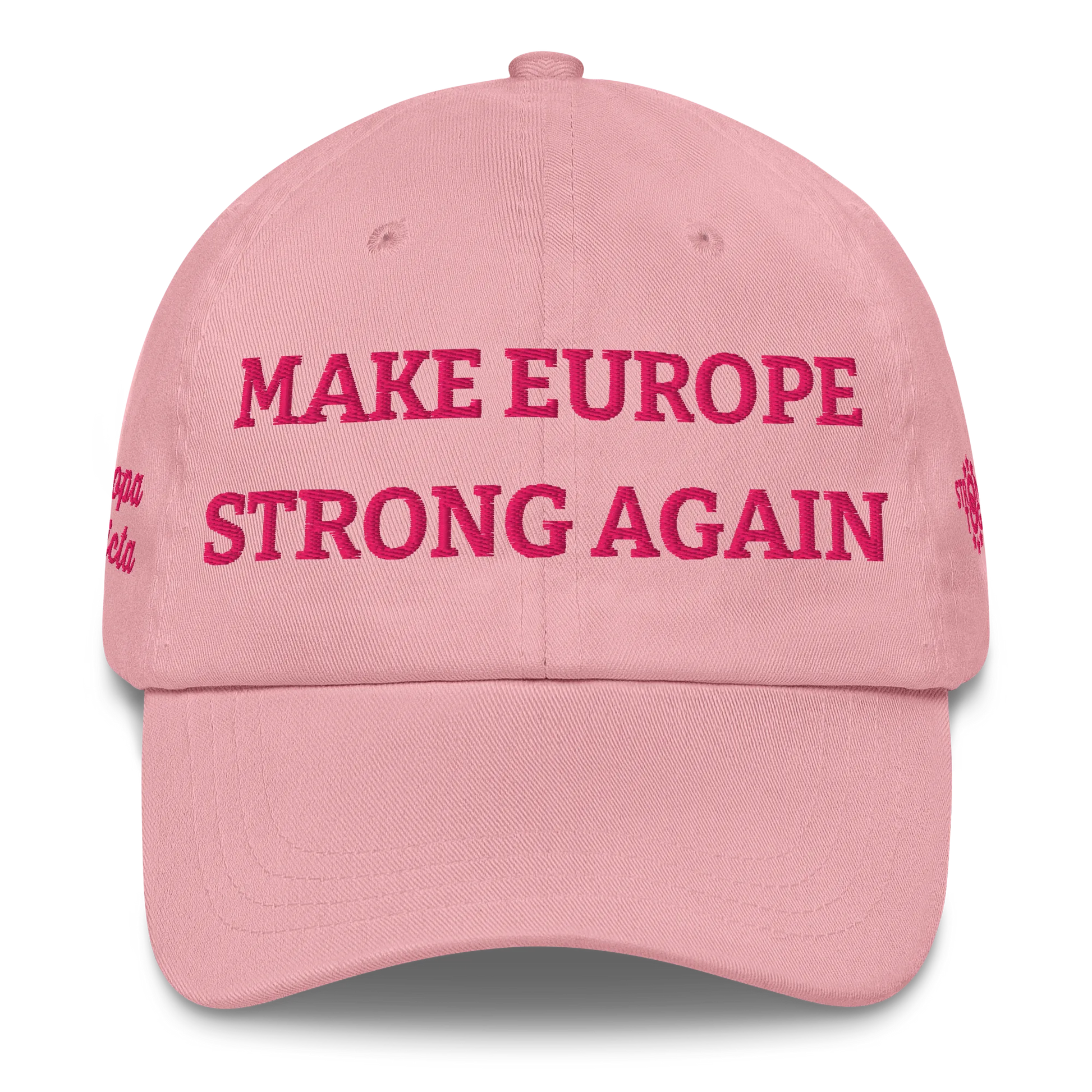 Monochrome Pink "Make Europe Strong Again" / MESA Cap Front View