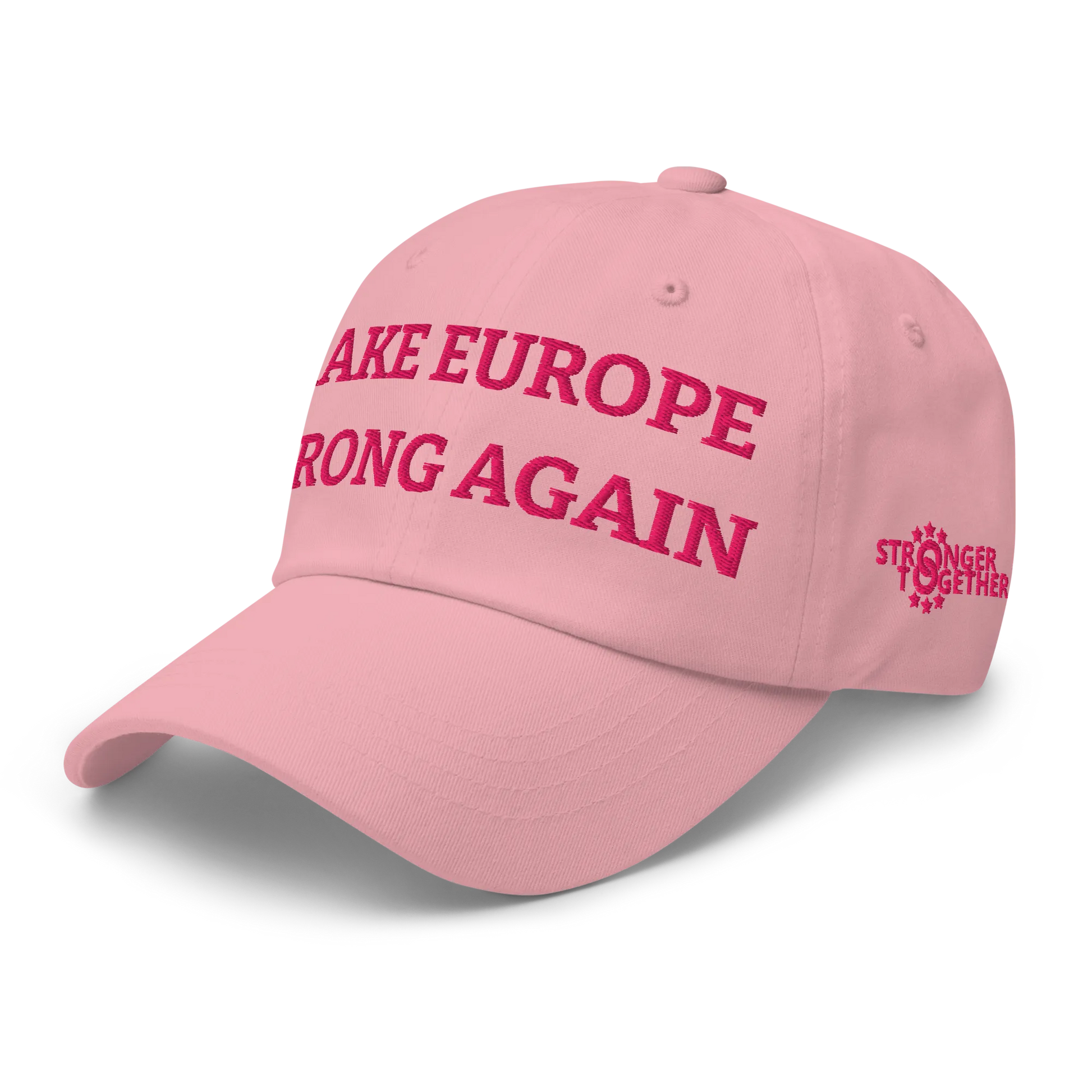 Monochrome Pink "Make Europe Strong Again" / MESA Cap Left Front View