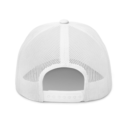 Monochrome White "EUROPE" Trucker Cap with "Show the Love for Europe" emblem Back View
