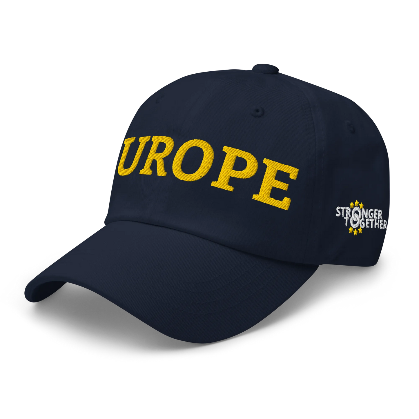 Navy Blue "EUROPE" Cap Left Front View