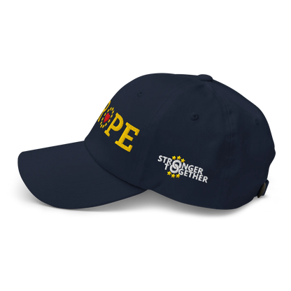 Navy Blue "EUROPE" Cap with "Show the Love for Europe" emblem Left View