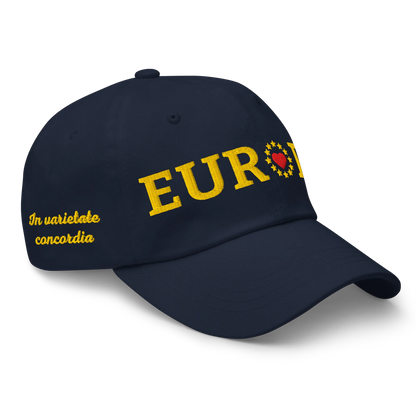 Navy Blue "EUROPE" Cap with "Show the Love for Europe" emblem Right Front View