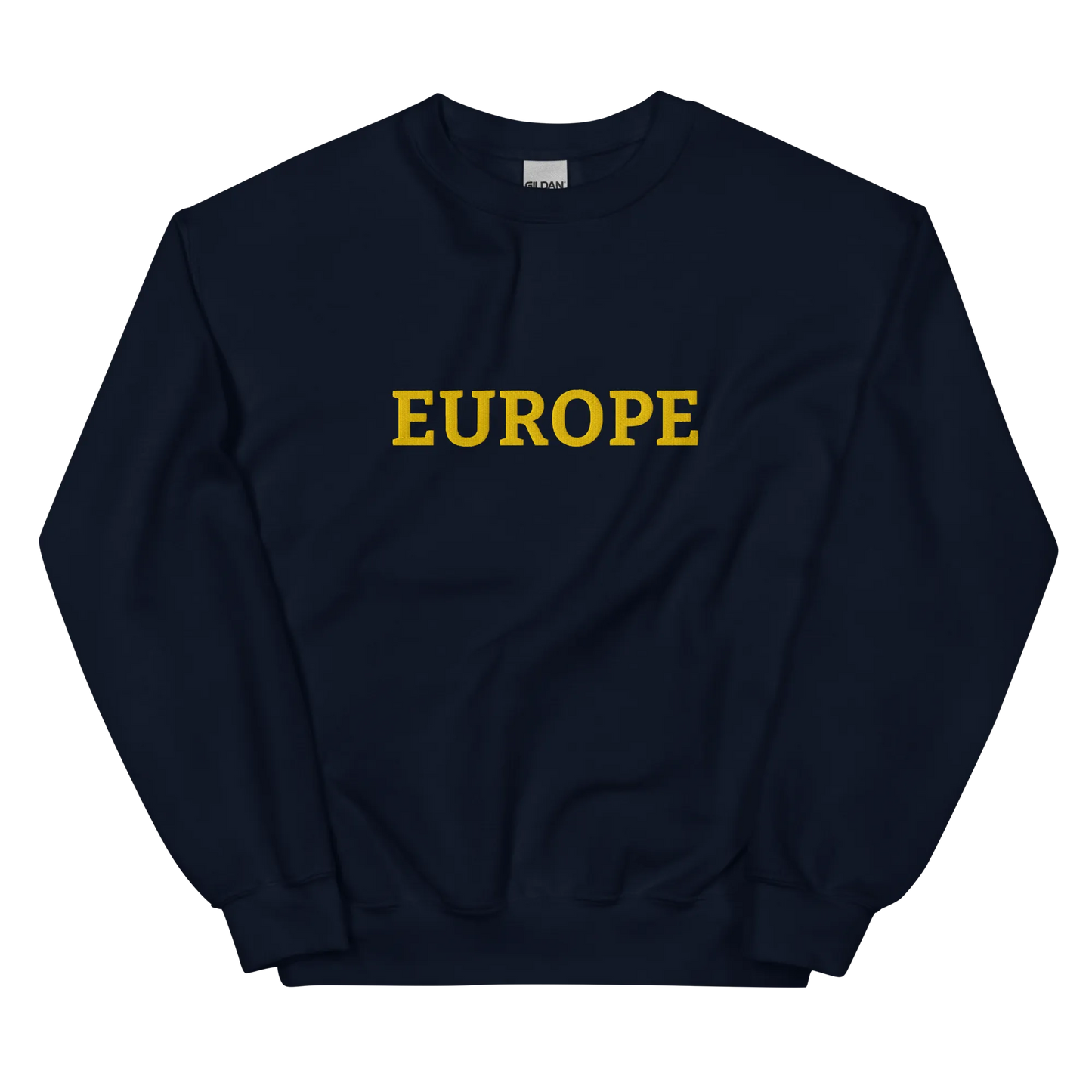Navy Blue "EUROPE" Unisex Sweatshirt Front View