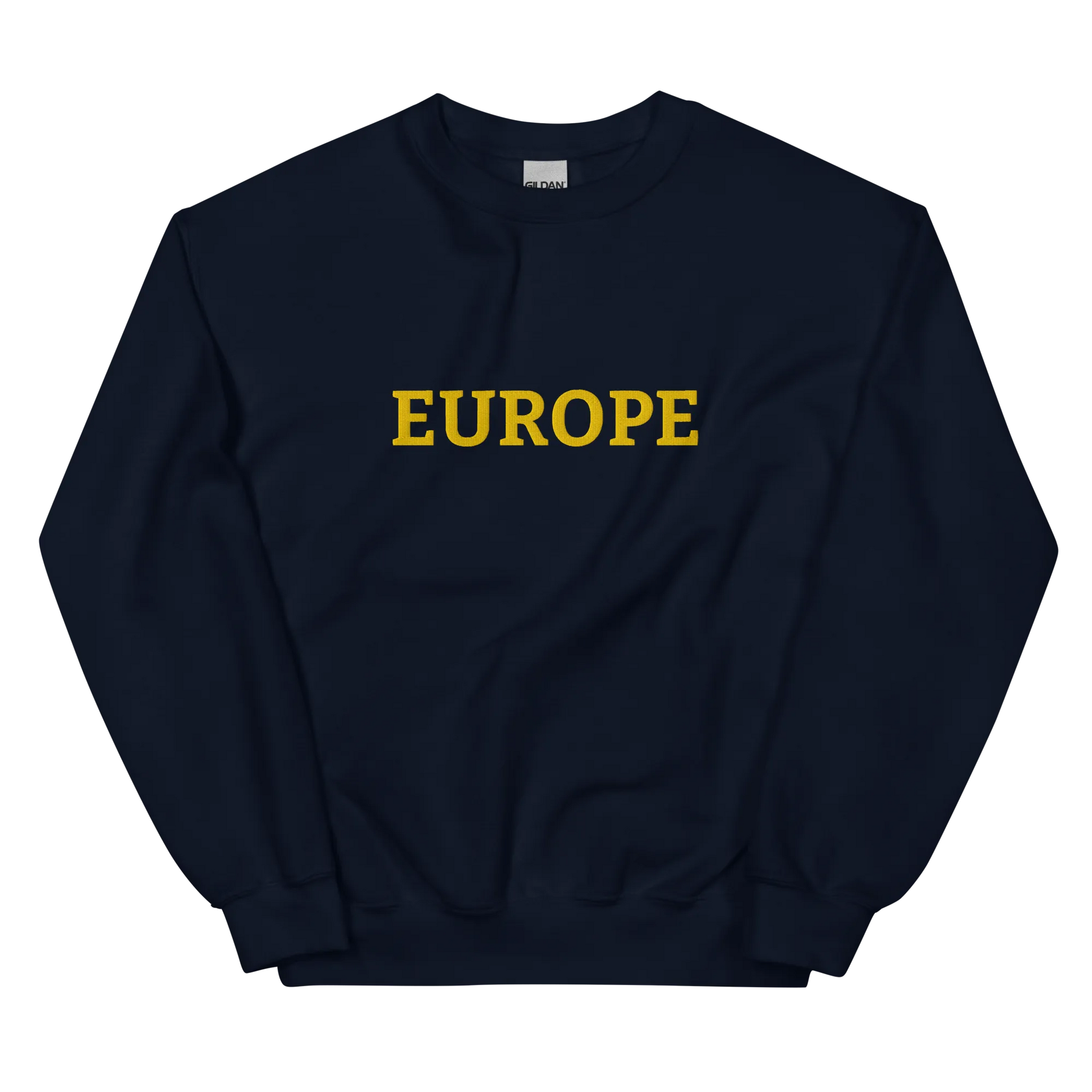Navy Blue "EUROPE" Unisex Sweatshirt Front View