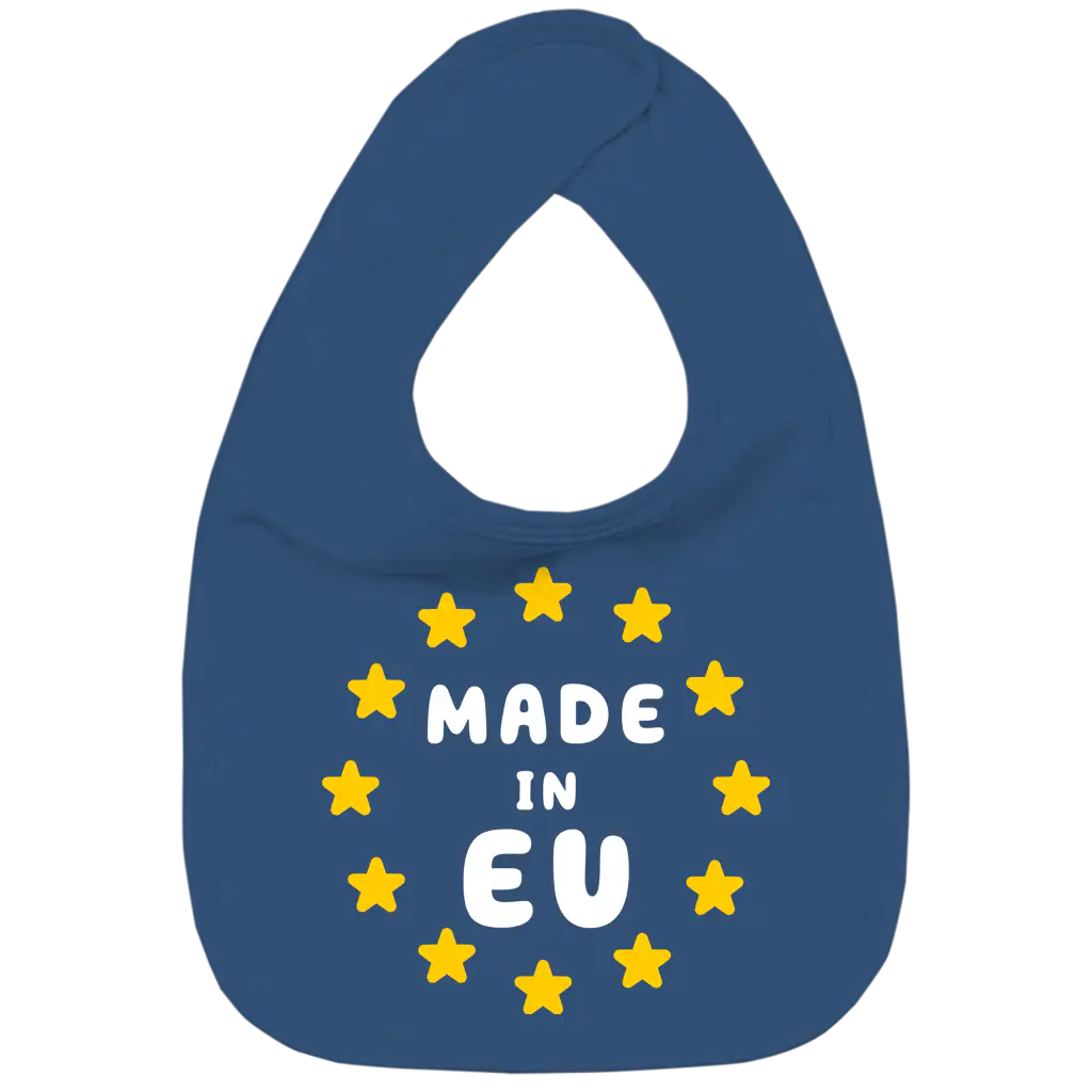 Navy Blue "Made in EU" Organic Baby Bib