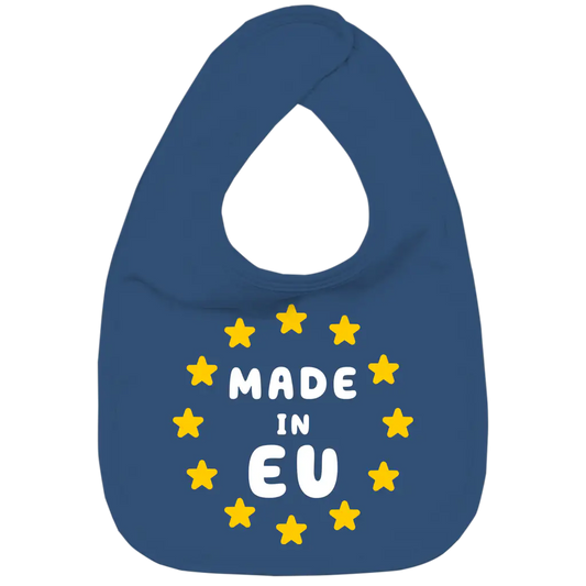 Navy Blue "Made in EU" Organic Baby Bib