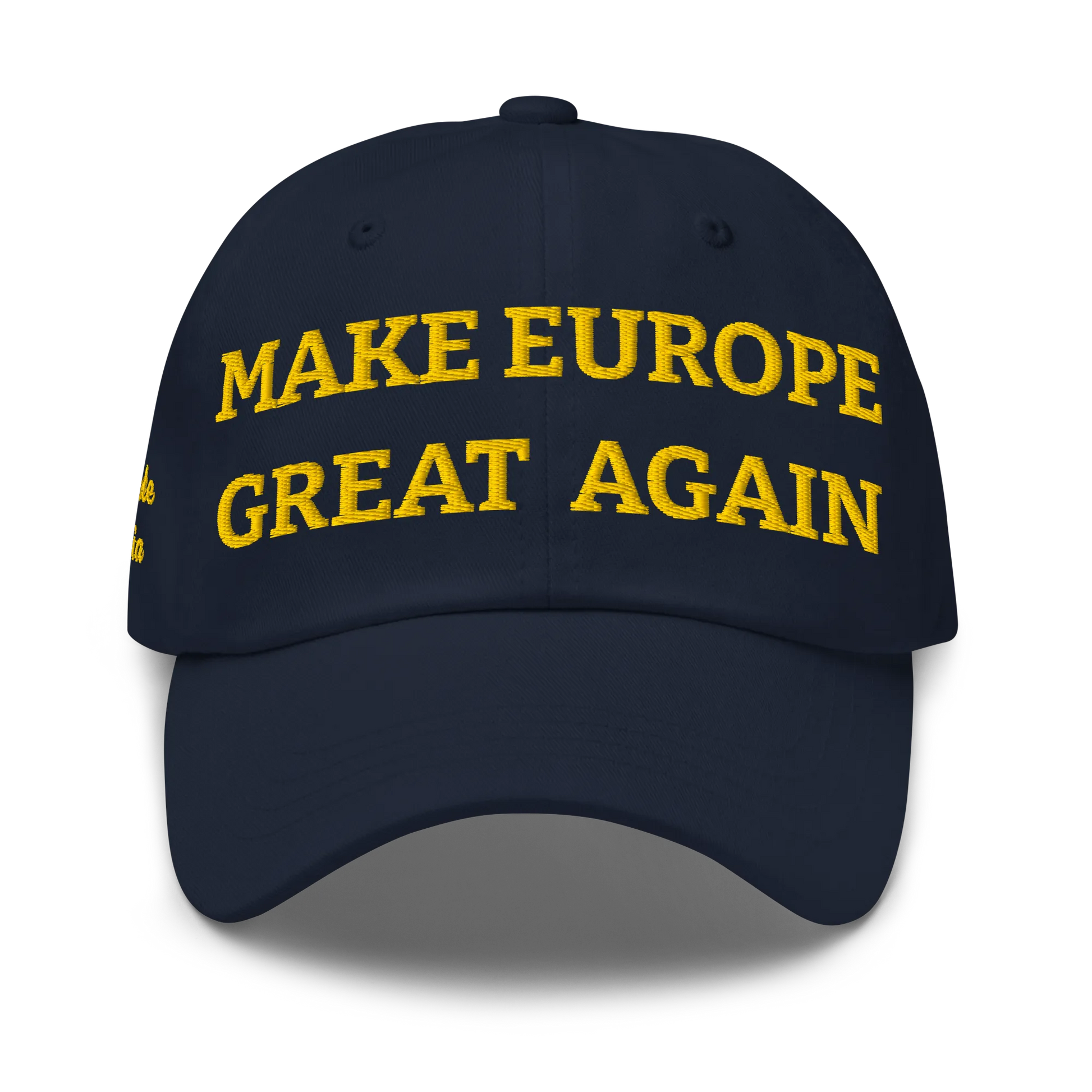 Navy Blue "Make Europe Great Again" / MEGA Cap Front View