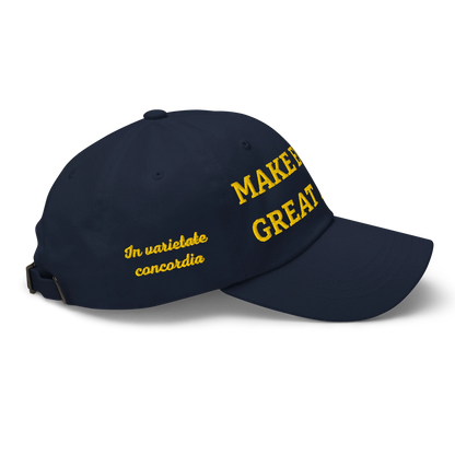 Navy Blue "Make Europe Great Again" / MEGA Cap with "Show the Love for Europe" emblem Right View