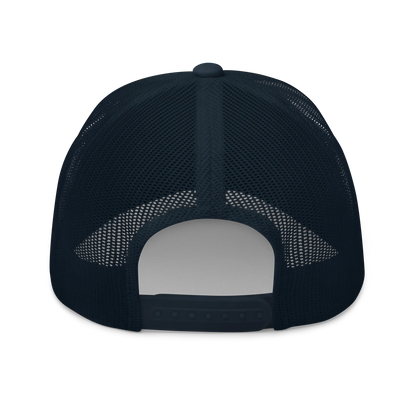 Navy Blue "Make Europe Strong Again" / MESA Trucker Cap with "Show the Love for Europe" emblem Back View