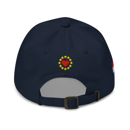 Navy Blue MEGA Cap with National Flag of Croatia Back View