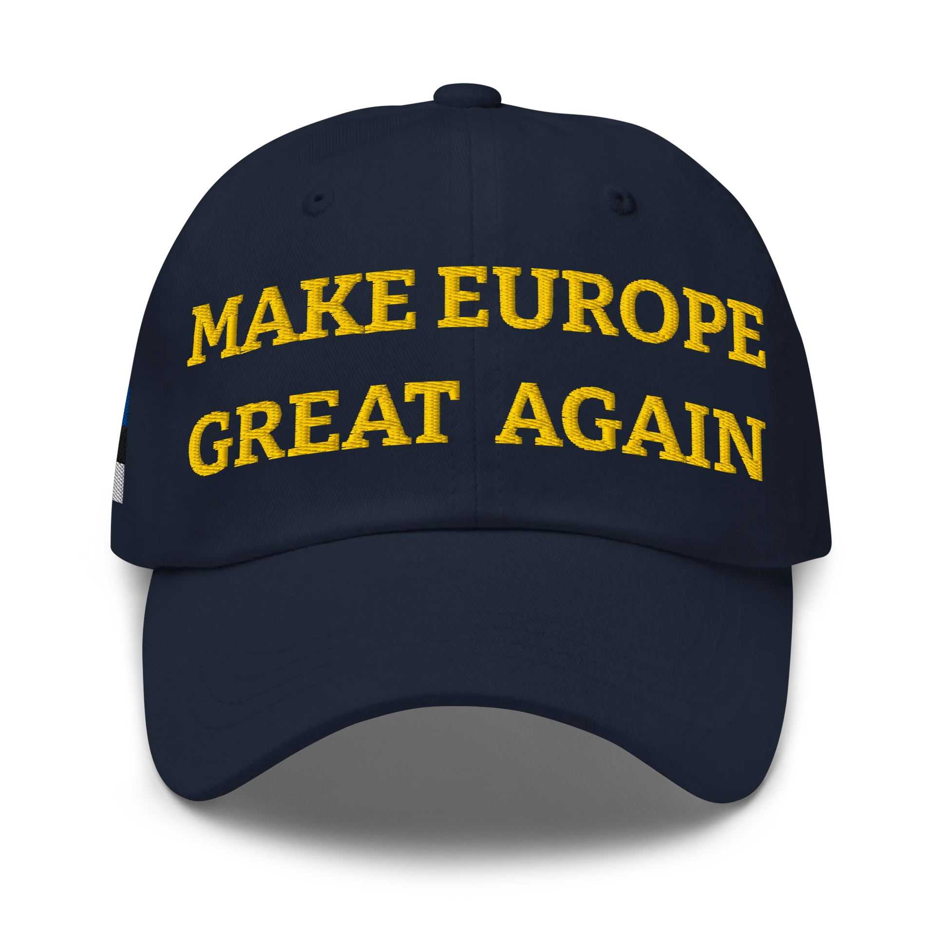 Navy Blue MEGA Cap with National Flag of Estonia Front View