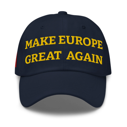 Navy Blue MEGA Cap with National Flag of Italy Front View