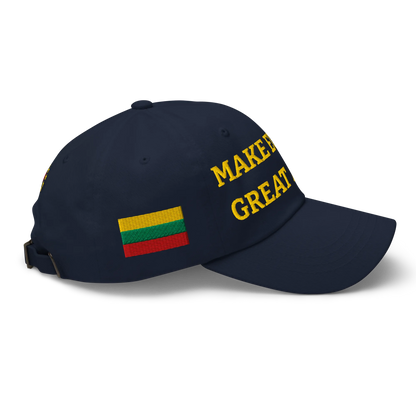 Navy Blue MEGA Cap with National Flag of Lithuania Right View