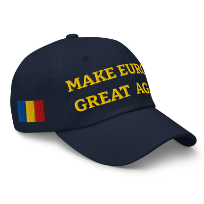 Navy Blue MEGA Cap with National Flag of Romania Right Front View