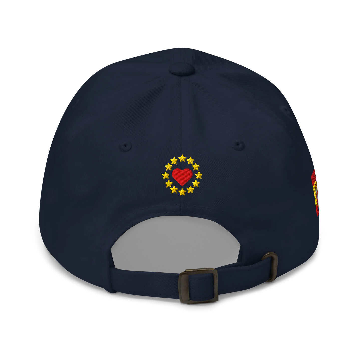 Navy Blue MEGA Cap with National Flag of Spain Back View