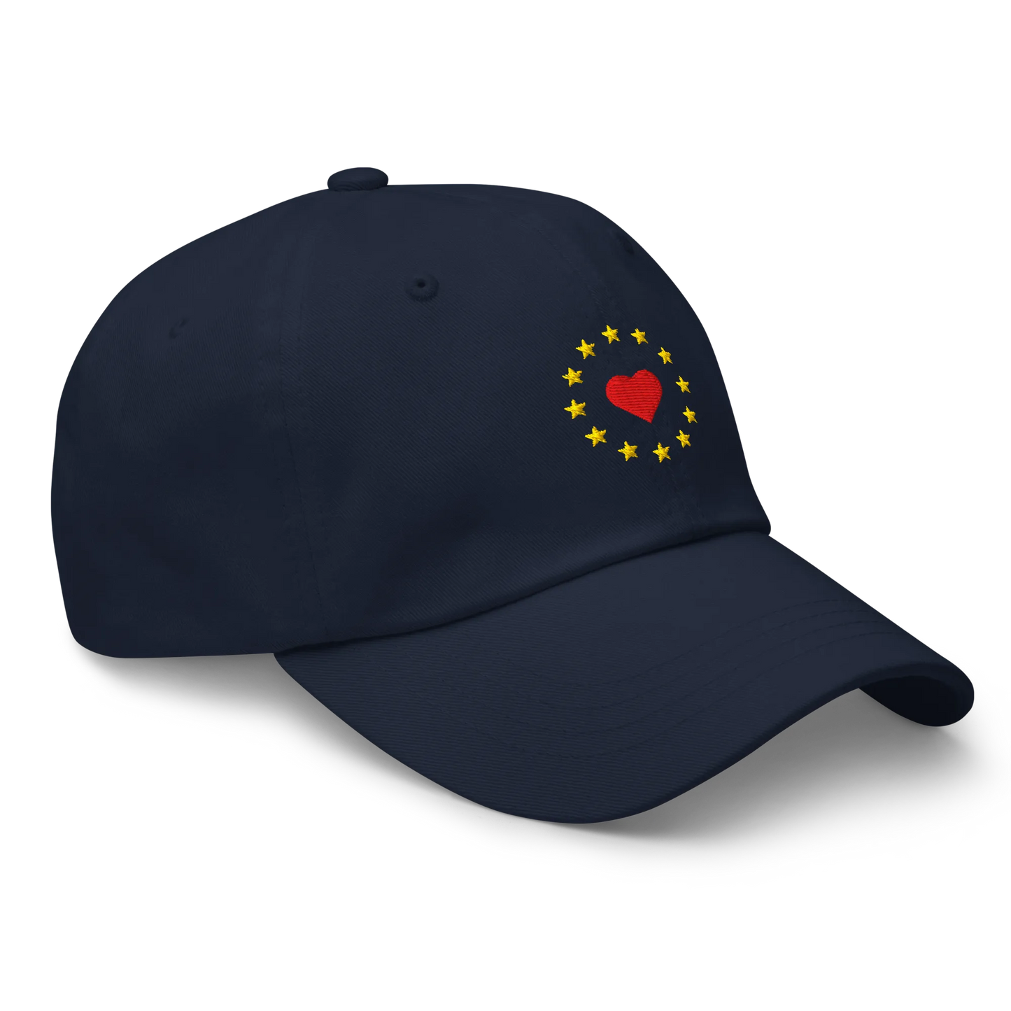 Navy Blue "Show the Love for Europe" Cap Right Front View