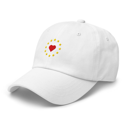 White "Show the Love for Europe" Cap Left Front View
